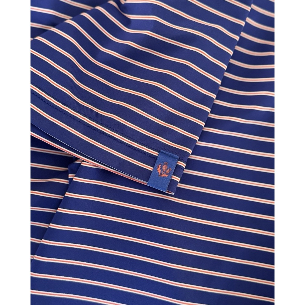 Donald Ross Men's XL Golf Polo Shirt Blue Striped Stretch Performance Activewear - Picture 6 of 7